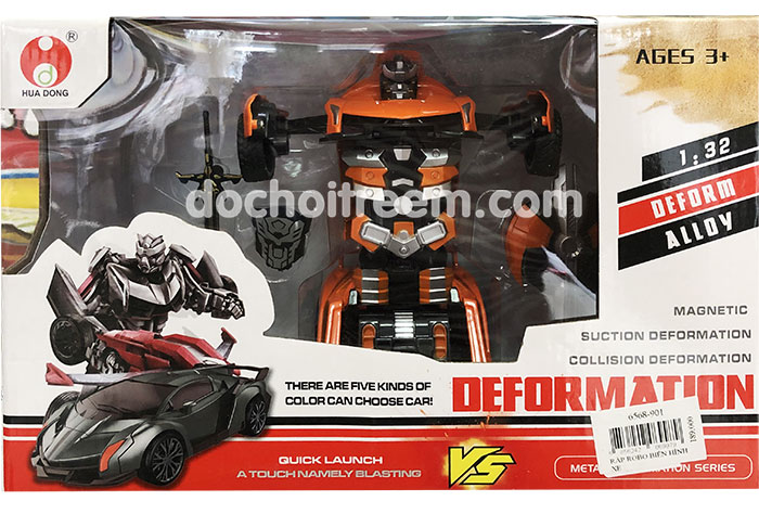 Robot biến hình xe Lamborghini màu cam 6568-901