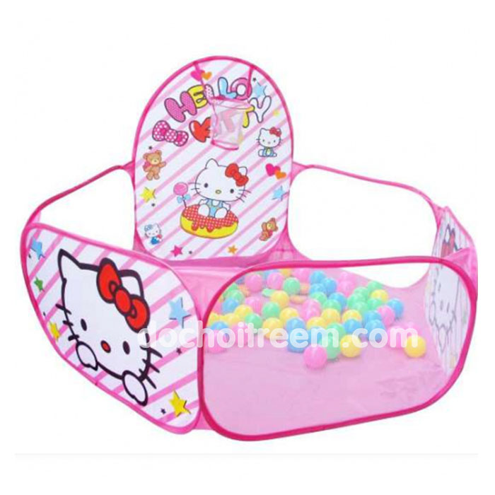 Lều banh bóng rổ lớn Hello kitty LEUBANH