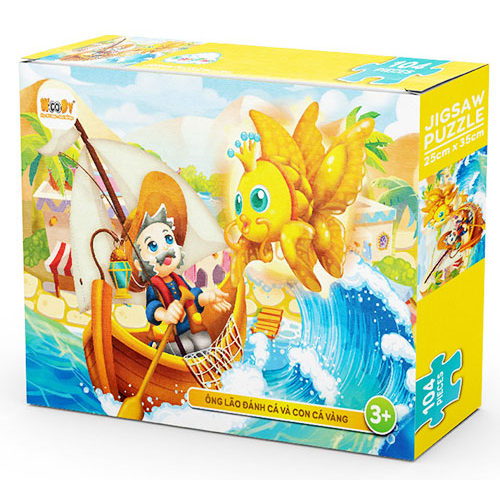 Puzzle - Xếp hình ông lão đánh cá và con cá vàng WD3587