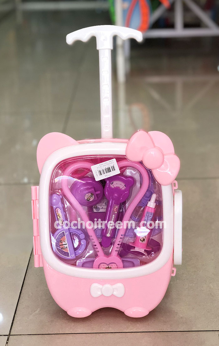 Vali kéo bác sĩ hình hello kitty hồng 7773A