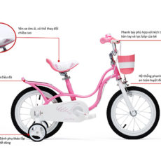 Xe đạp trẻ em Royal Baby 16 inch RB16-18 chi tiết từng bộ phận trên xe giống như một chiếc xe đạp của người lớn.