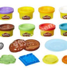 Bộ đồ chơi gồm 8 hủ đất nặn kèm rất nhiều khuôn