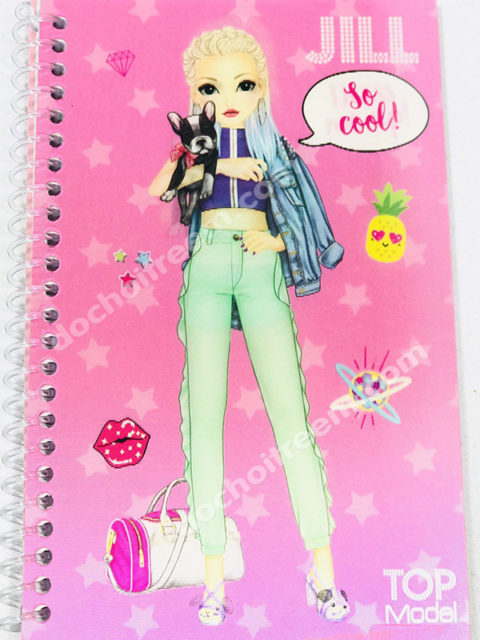 Dán hình stickers thiết kế thơi trang Topmodel màu Hồng