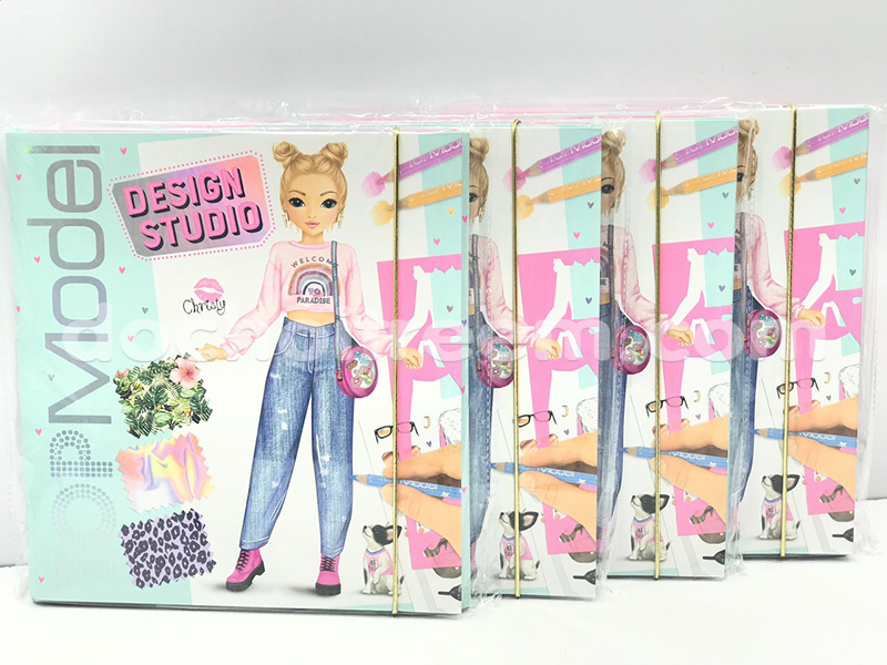 Sách hình dán và thiết kế thời trang Topmodel