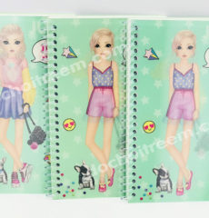 Dán hình stickers thiết kế thời trang TOPMODEL màu Xanh