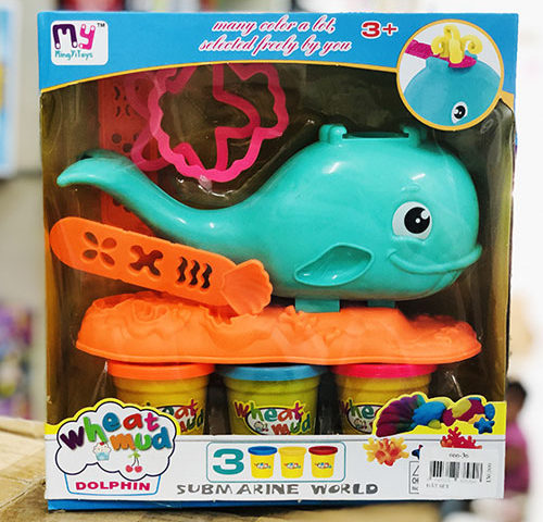 Bột nặn cá heo xanh
