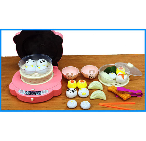 Đồ chơi máy hấp bữa ăn sáng gấu hồng Đồ chơi máy hấp bữa ăn sáng gấu hồng