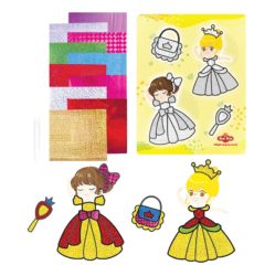 đồ chơi trẻ em tranh dán màu váy công chúa