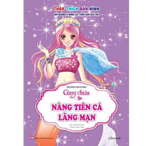 Dán hình trang phục công chúa Nàng Tiên Cá Lãng Mạn