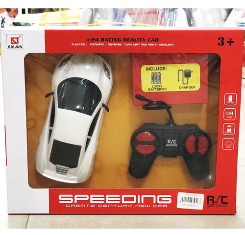 Xe điều khiển màu trắng sạc