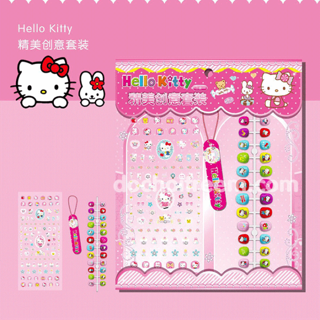 Vỉ dán móng tay hello kitty