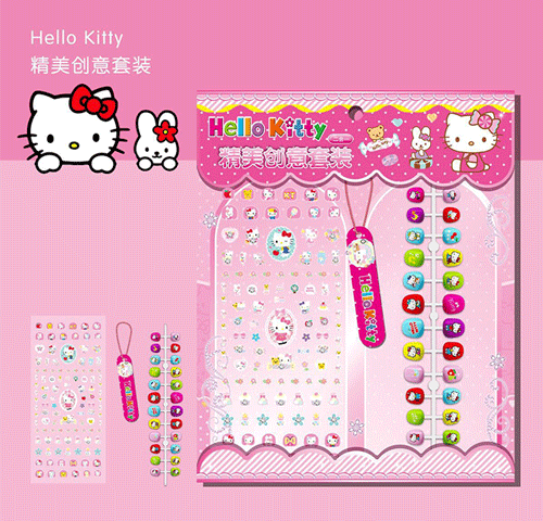 Vỉ dán móng tay hello kitty